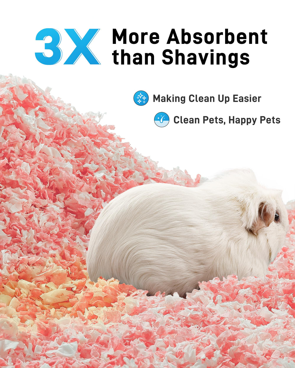 BUCATSTATE bedding with odor control and natural scent in cages.