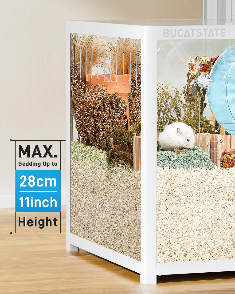 BUCATSTATE Hamster Cage 3.0 chew-proof frame keeps curious chewers safe
