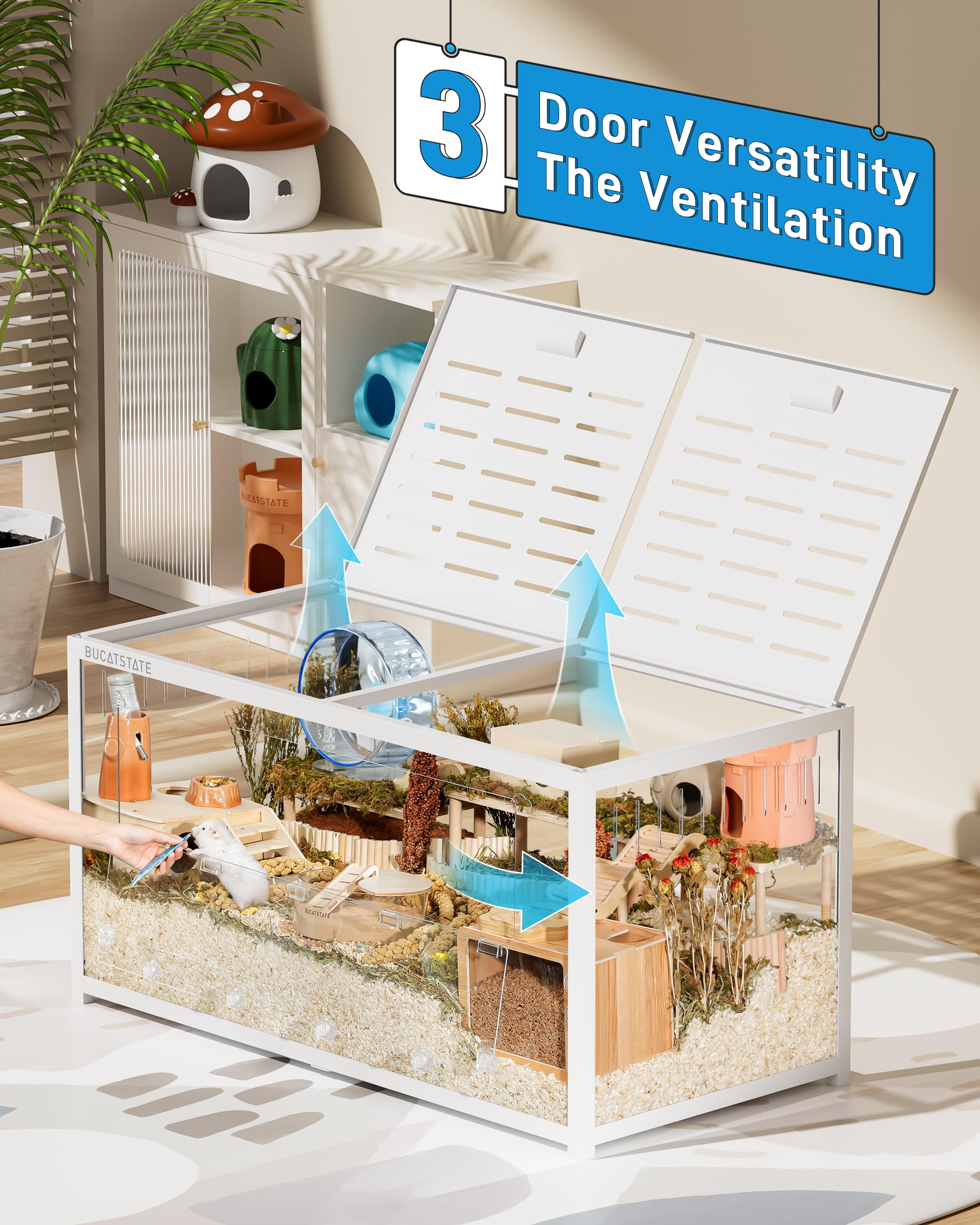 BUCATSTATE Hamster Cage 3.0 stackable layout for multi-pet setups