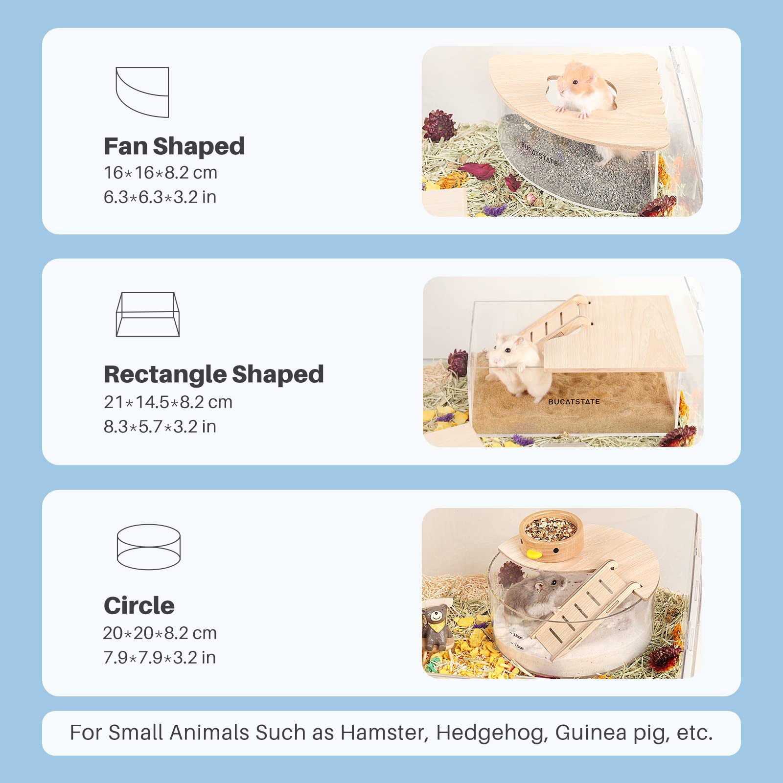 BUCATSTATE rectangular design helps reduce mess and splashes.