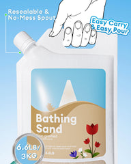 BUCATSTATE sand bath with pour spout for mess-free refills and quick setup