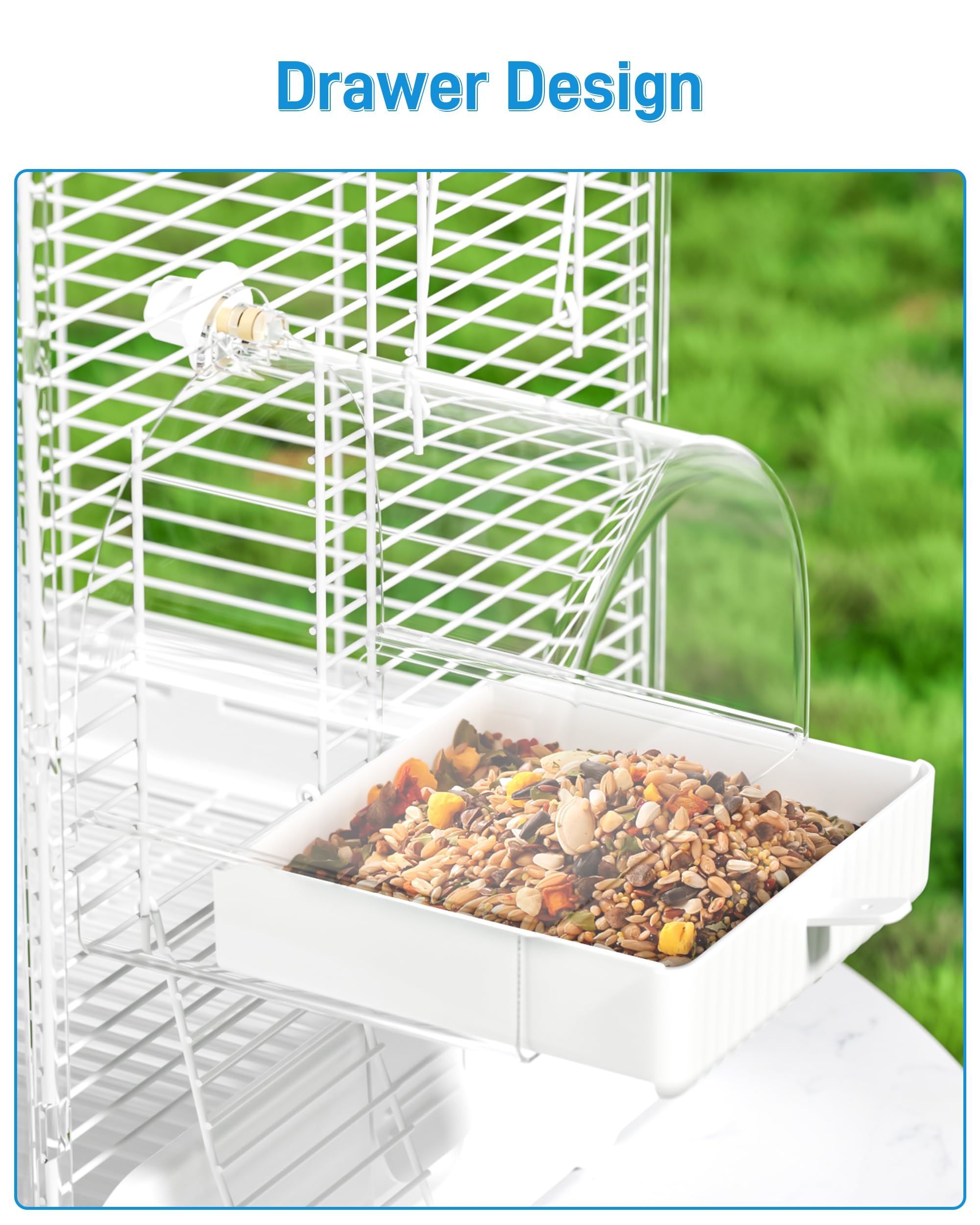BUCATSTATE optional shade cover protects birds from sun exposure.