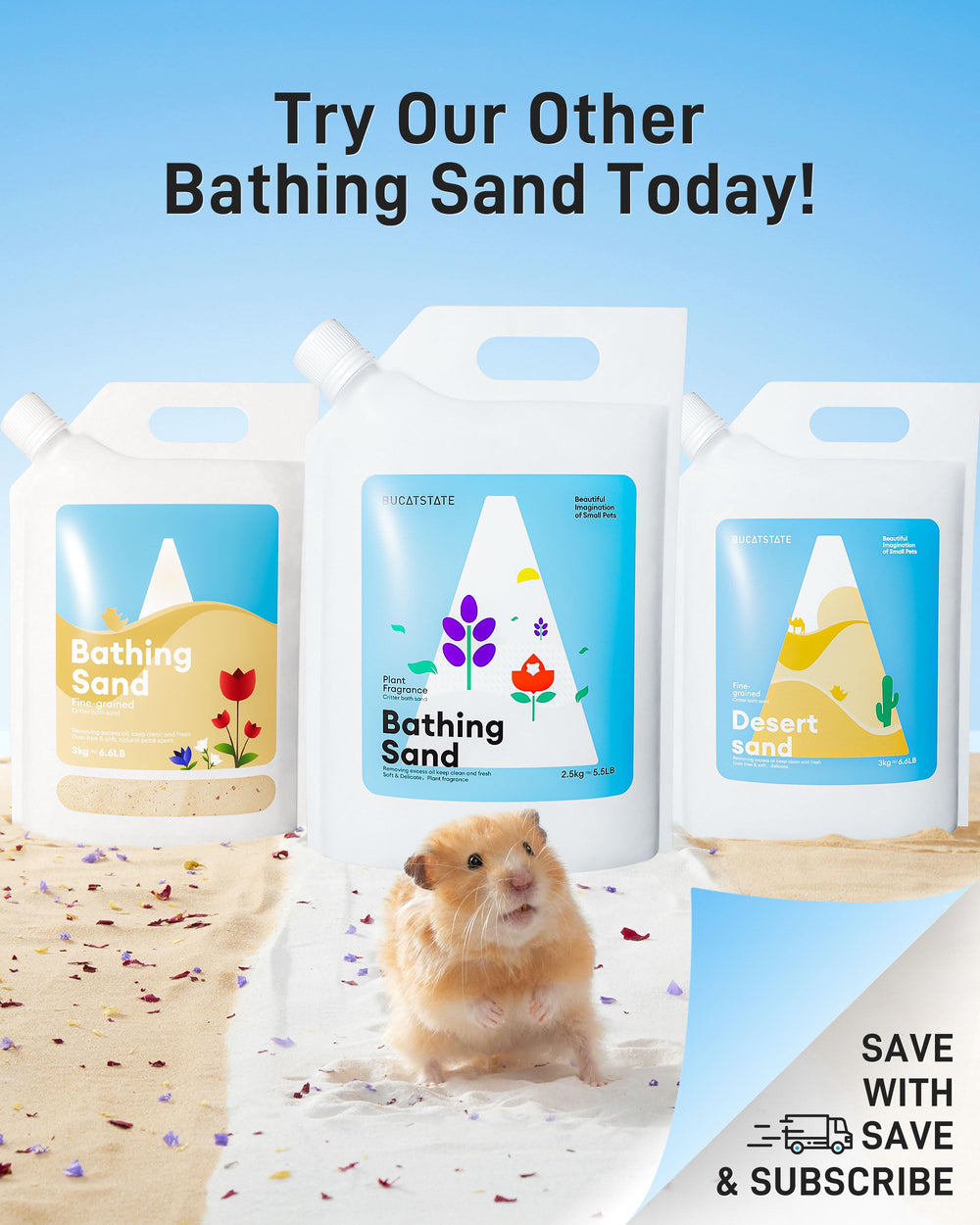 BUCATSTATE packaging design supports easy storage and spill prevention