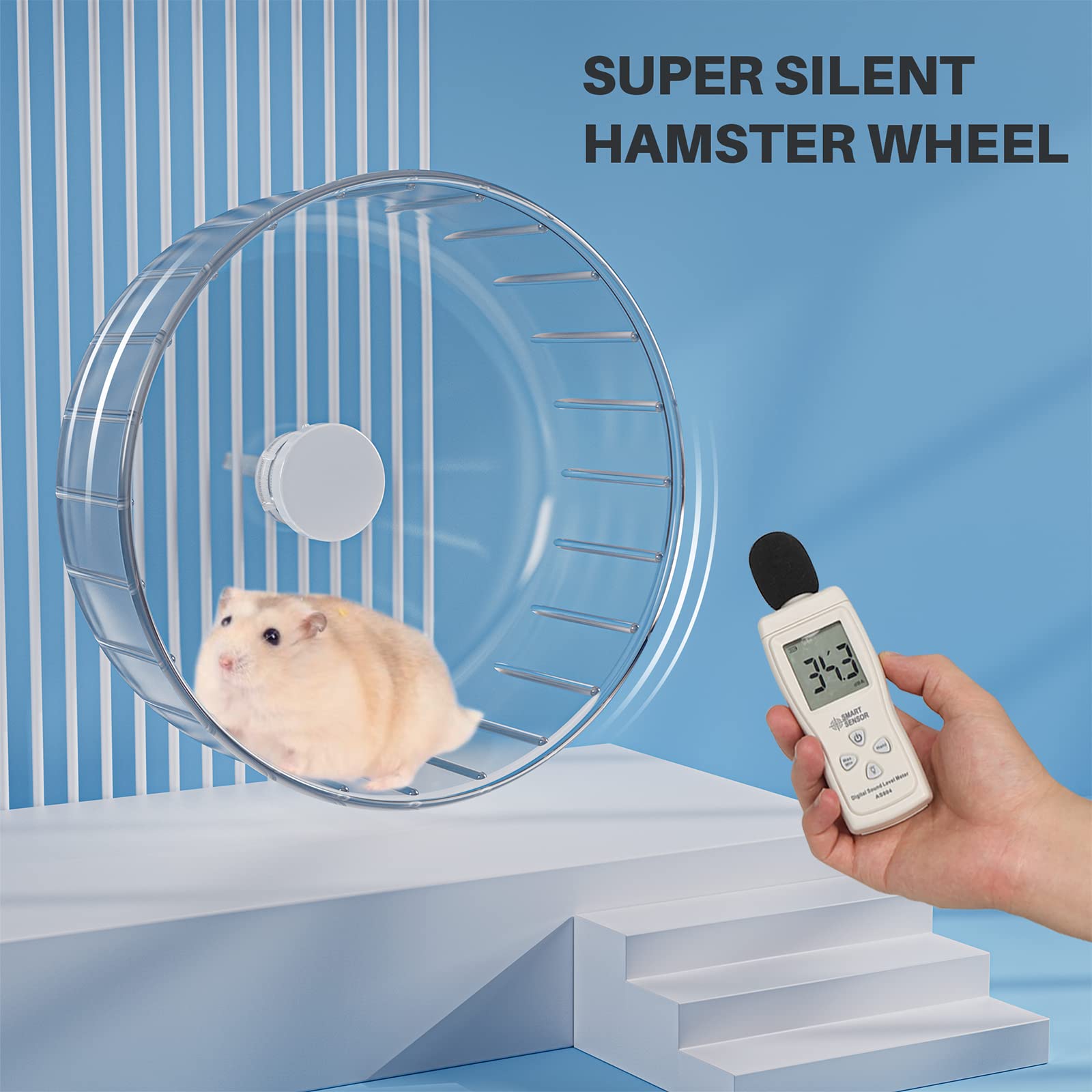 BUCATSTATE silent hamster wheel 5-5in compact fit for dwarf hamsters