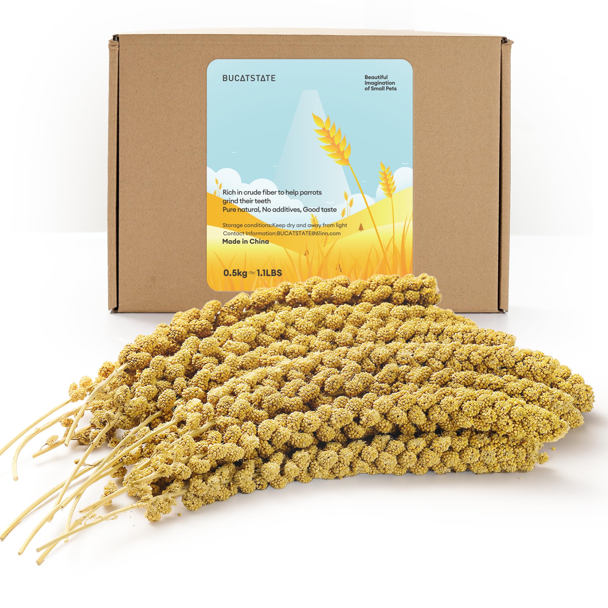 BUCATSTATE spray millet packaging with seal for freshness
