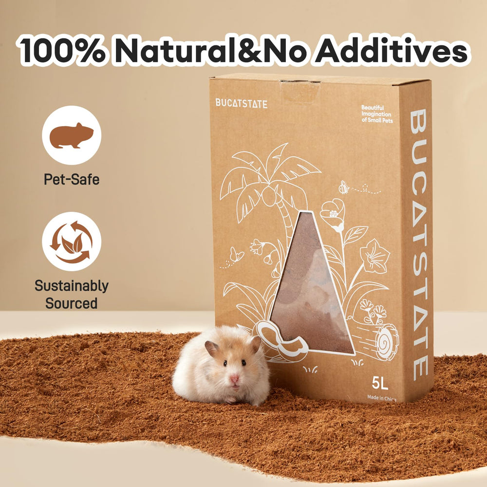 BUCATSTATE versatile substrate for hamsters, gerbils, mice, and other small pets.