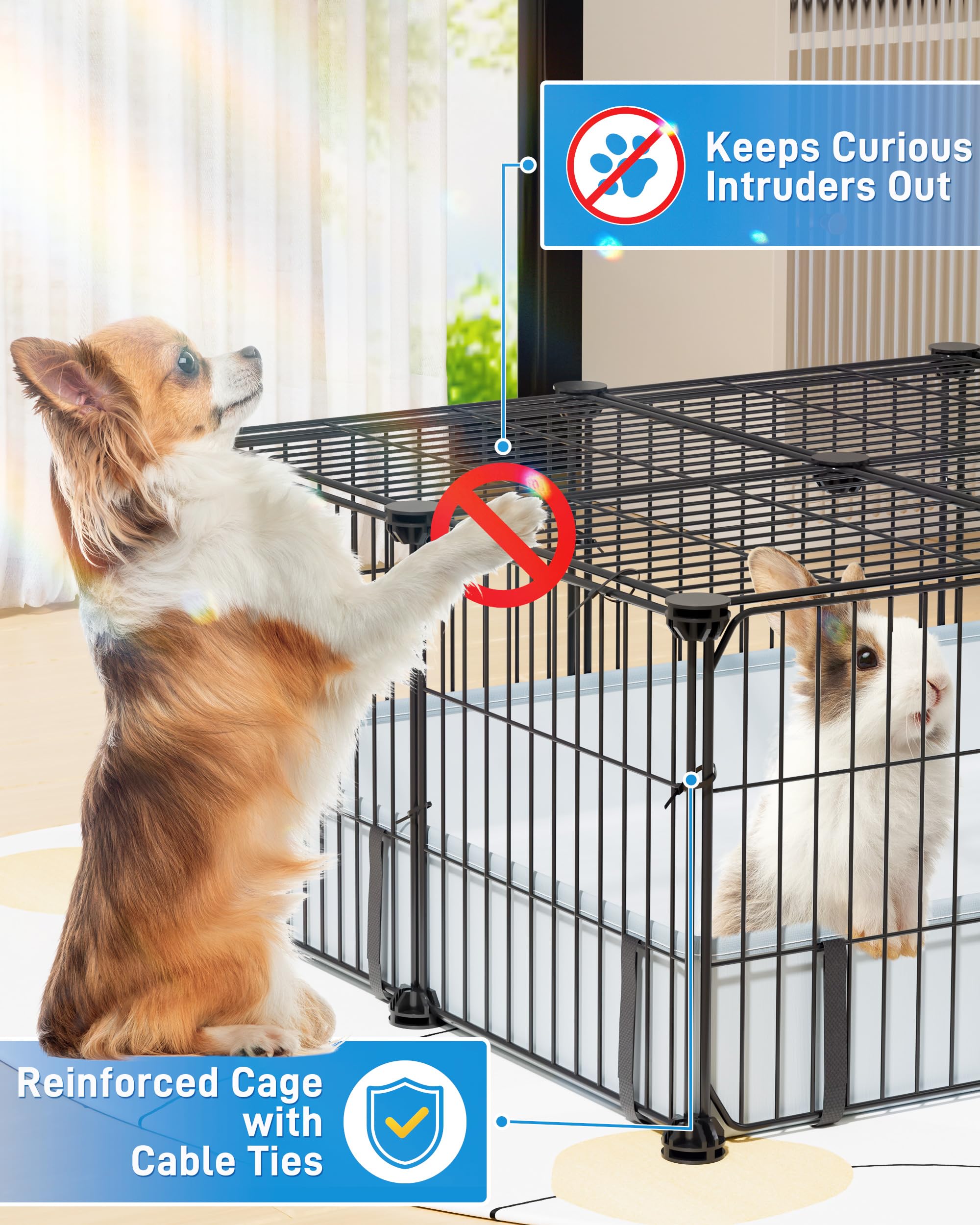 BUCATSTATE waterproof mat included enables easy cleaning and flooring protection.