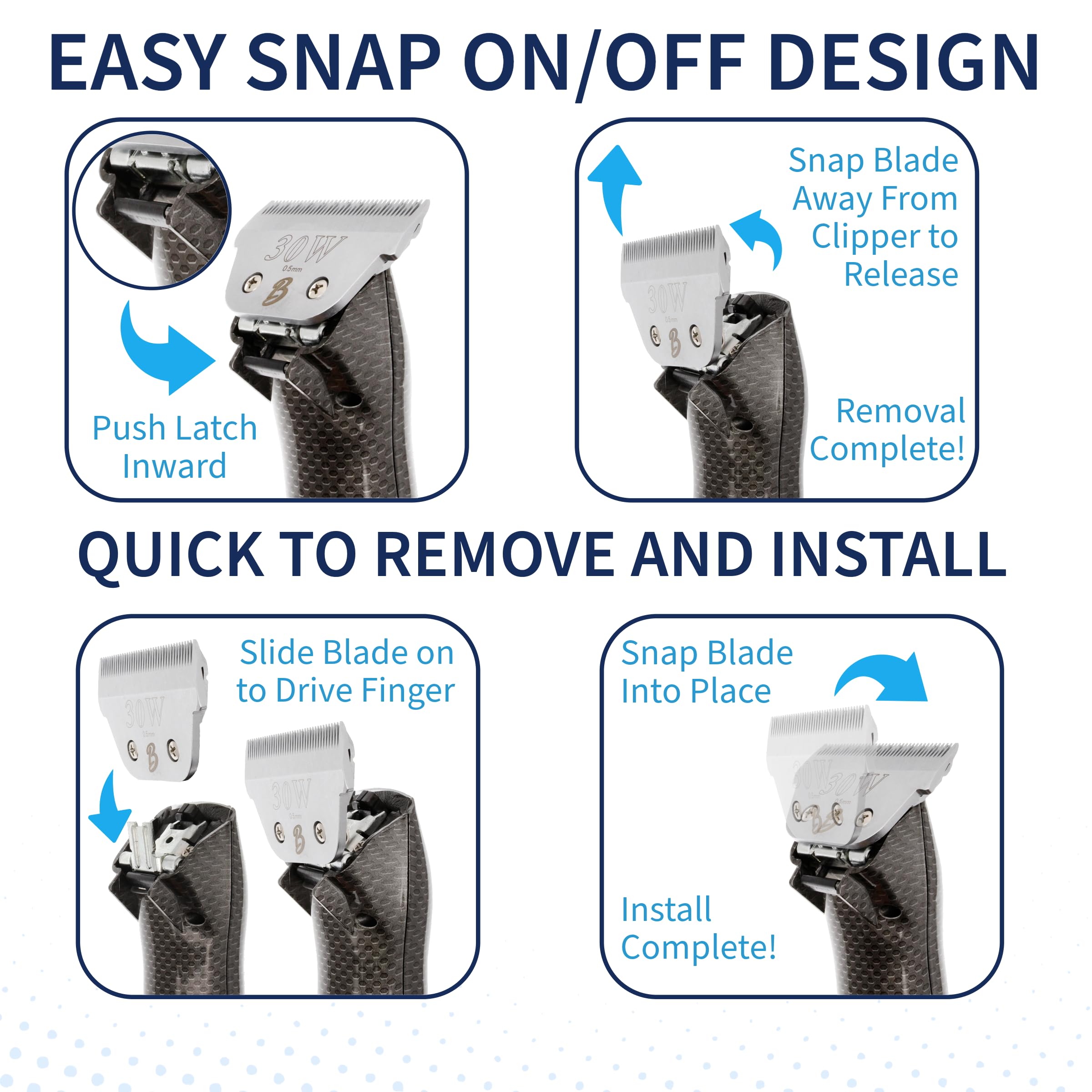 Bucchelli 5FW blade cutting undercoat demonstration on pets.