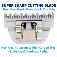 Bucchelli A Series 30 blades in high-carbon steel for sharp, durable grooming.