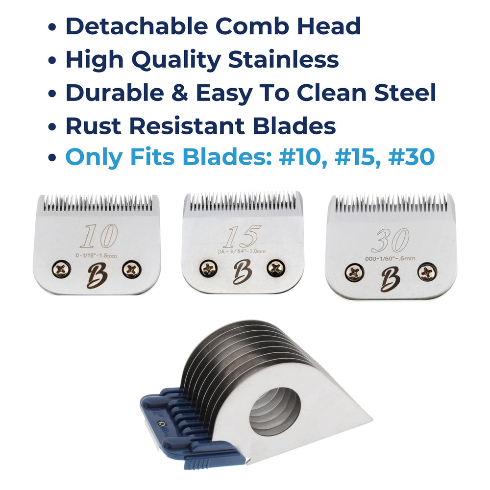 Bucchelli A5 snap-on guard 50mm for versatile professional clipping.