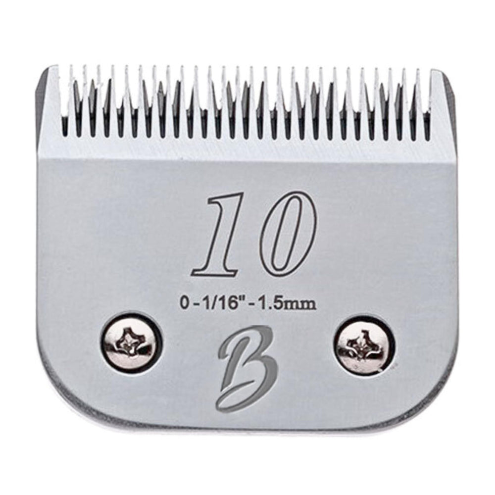Bucchelli detachable A Series 10 blade close-up for precise pet grooming.