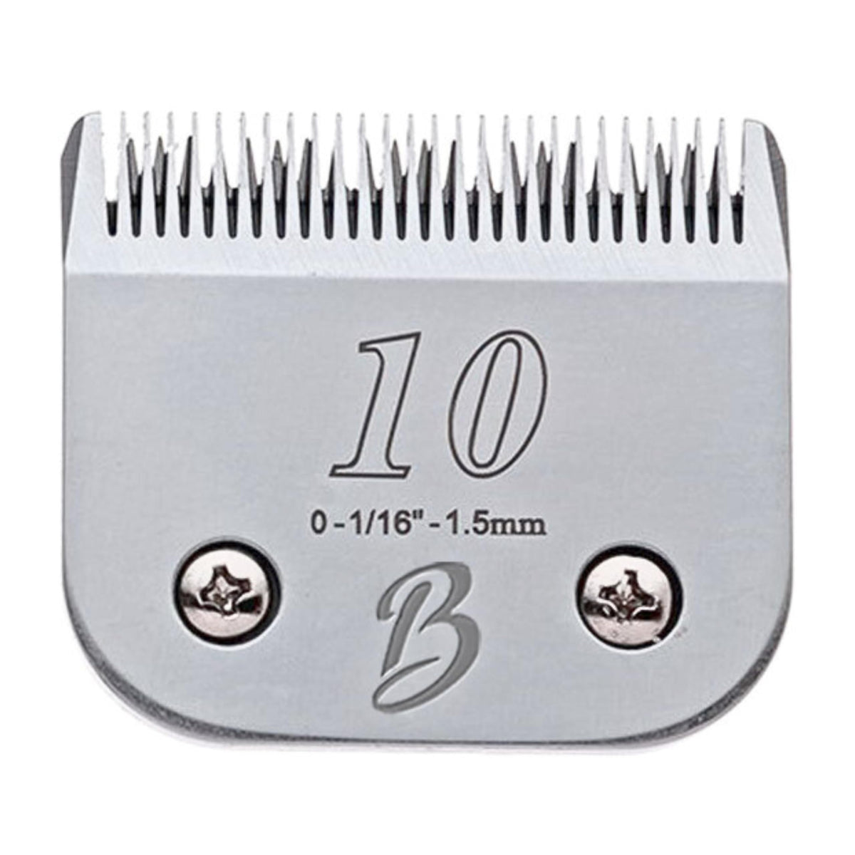 Bucchelli detachable A Series 10 blade close-up for precise pet grooming.