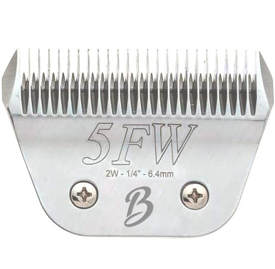 Bucchelli detachable A-series 5FW blade closeup for precise pet trimming.