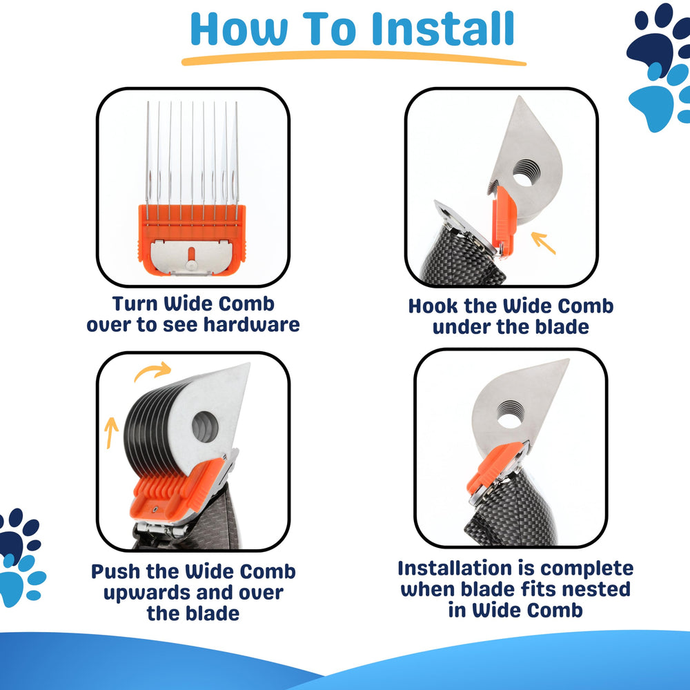 Bucchelli easy-release guard for quick tool changes.