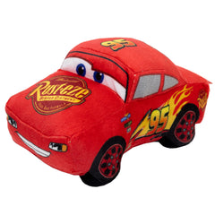 Buckle-Down Disney Lightning McQueen plush dog toy for interactive play and chewing.