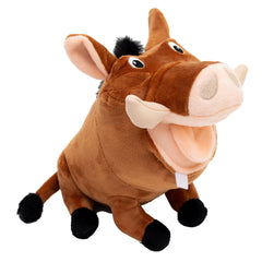 Buckle-Down Disney dog toy Pumbaa plush close-up shows soft fabric and squeaker for interactive fun