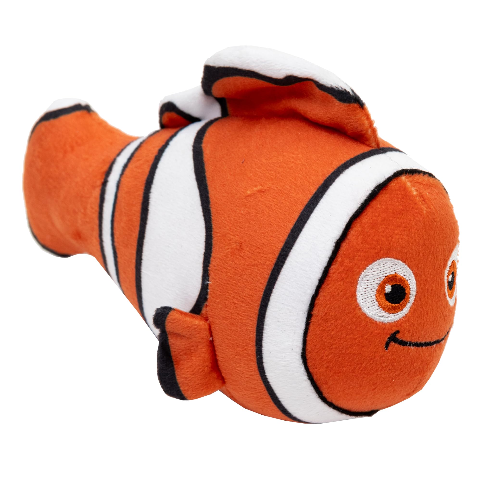 Buckle-Down Disney Nemo clown fish plush in full-body pose for interactive play.