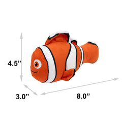 Buckle-Down Nemo plush texture close-up highlights non-abrasive fabric.