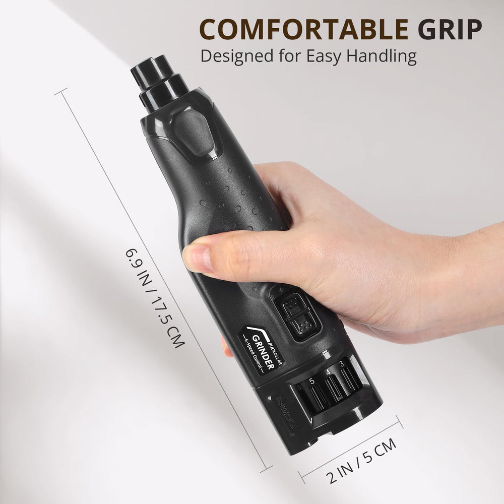 BUCKOLLAR cleaning brush helps maintain the grinder and tools.