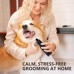 BUCKOLLAR LED light aids precise nail trimming during grooming.