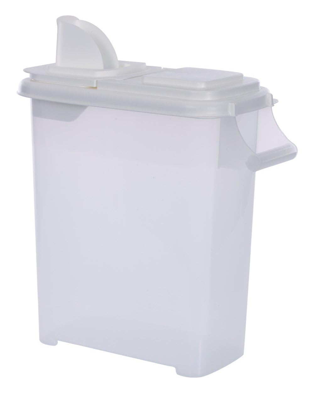 Buddeez 32-quart dispenser with lid for organized, airtight pet food storage.