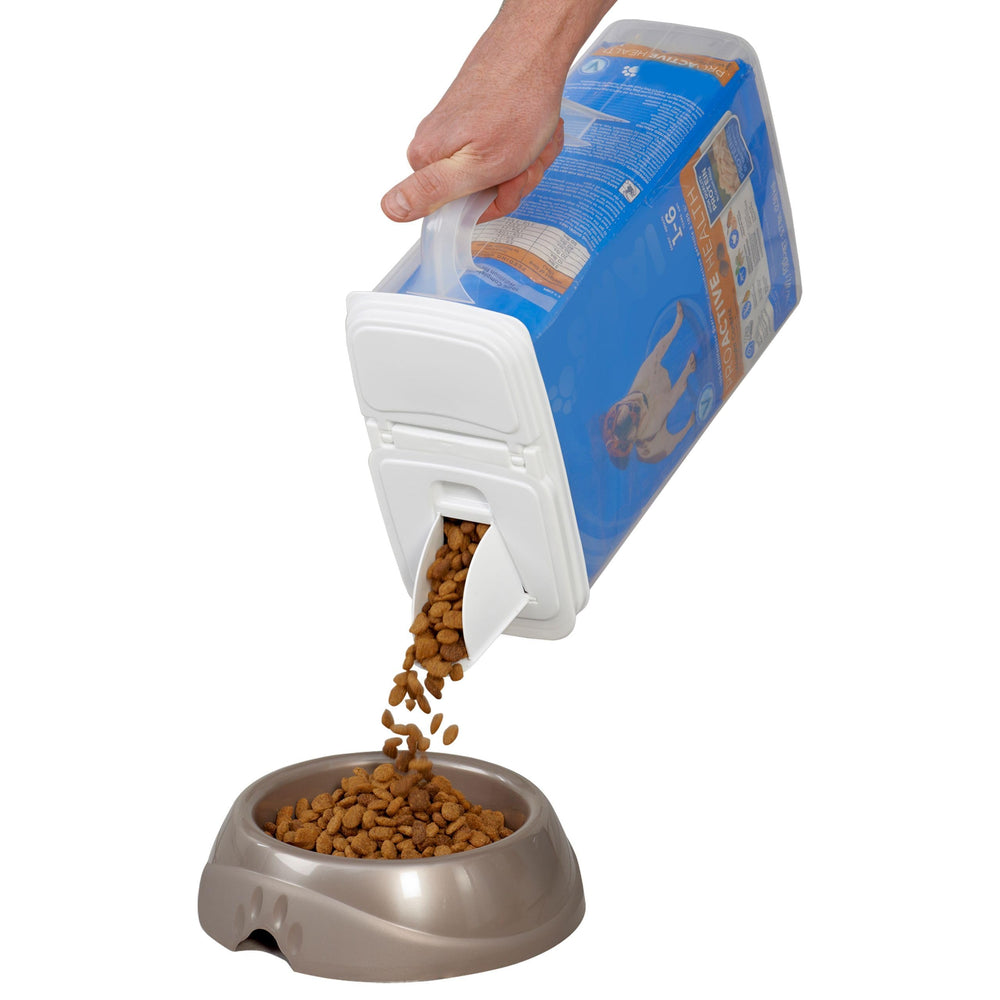 Buddeez bird seed storage container keeps seeds organized and ready to refill feeders.