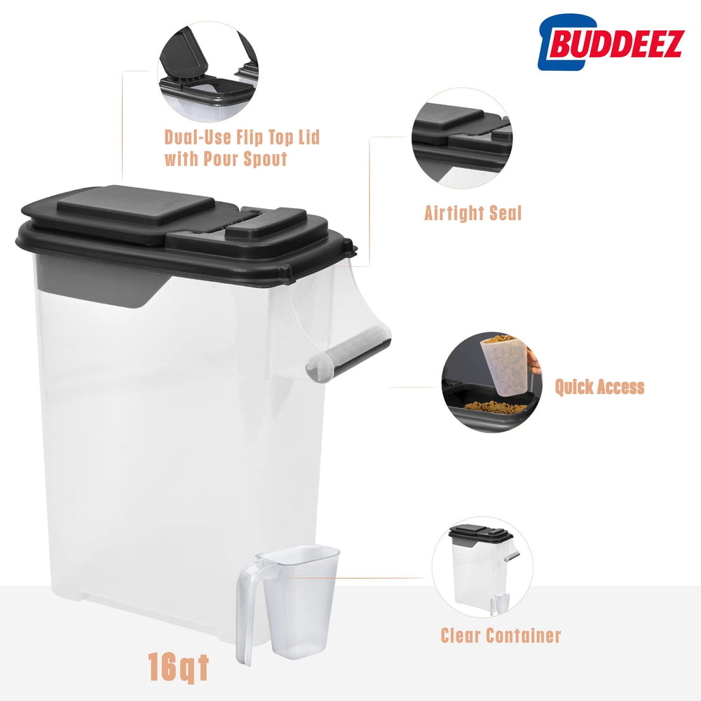 Buddeez ez-grip-handle provides controlled lifting when full.