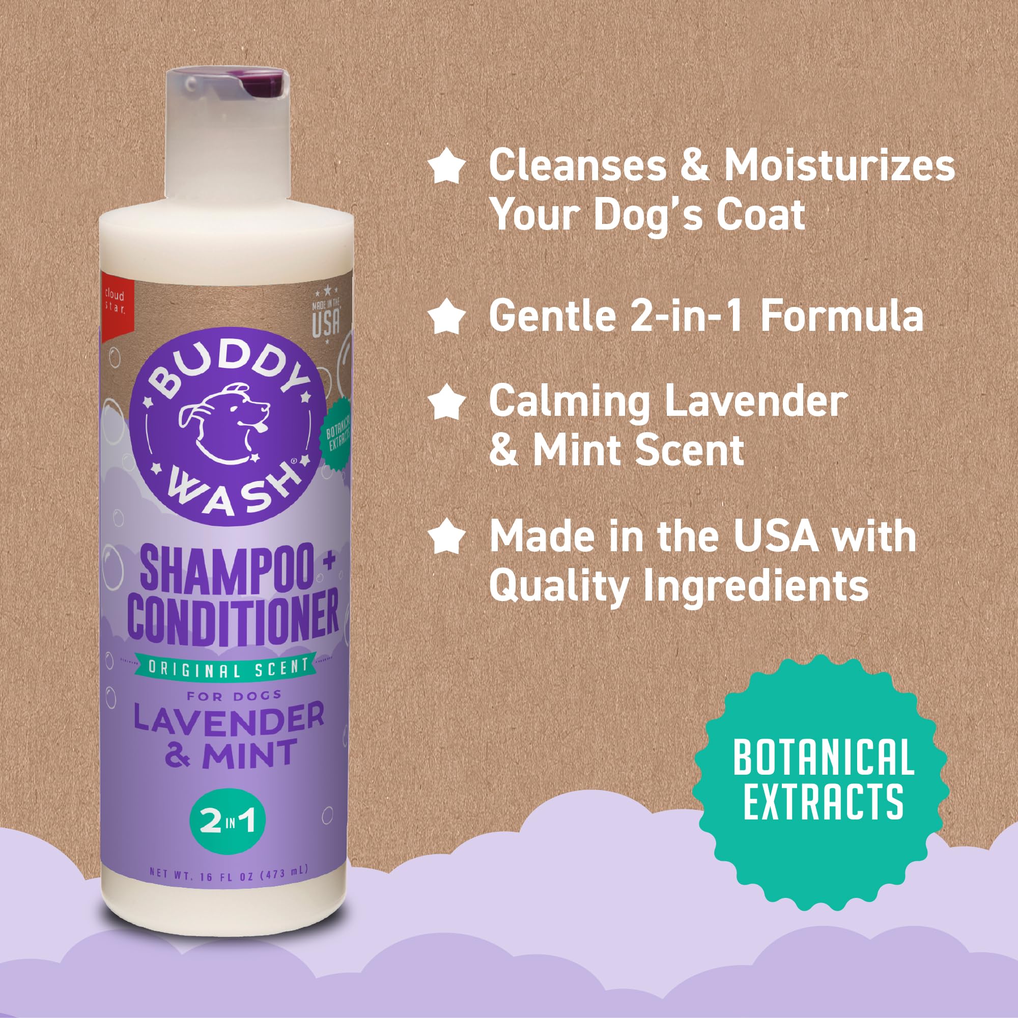 Buddy Grooming Wash dog-bath-time showing a calm routine and clean coat
