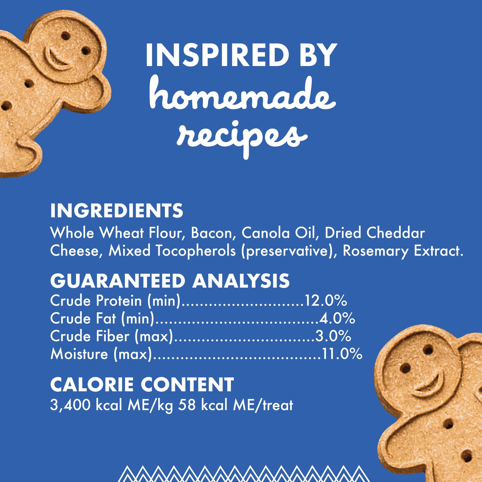Buddy Biscuits GingerKid shapes add playful appeal at snack time for dogs.