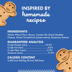 Buddy Biscuits GingerKid shapes add playful appeal at snack time for dogs.