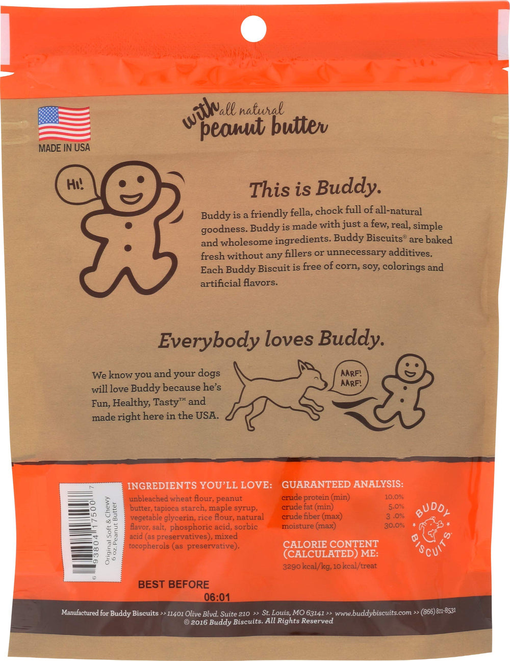Close-up texture of Buddy Biscuits Soft & Chewy showing chewy surface ideal for small or senior dogs.