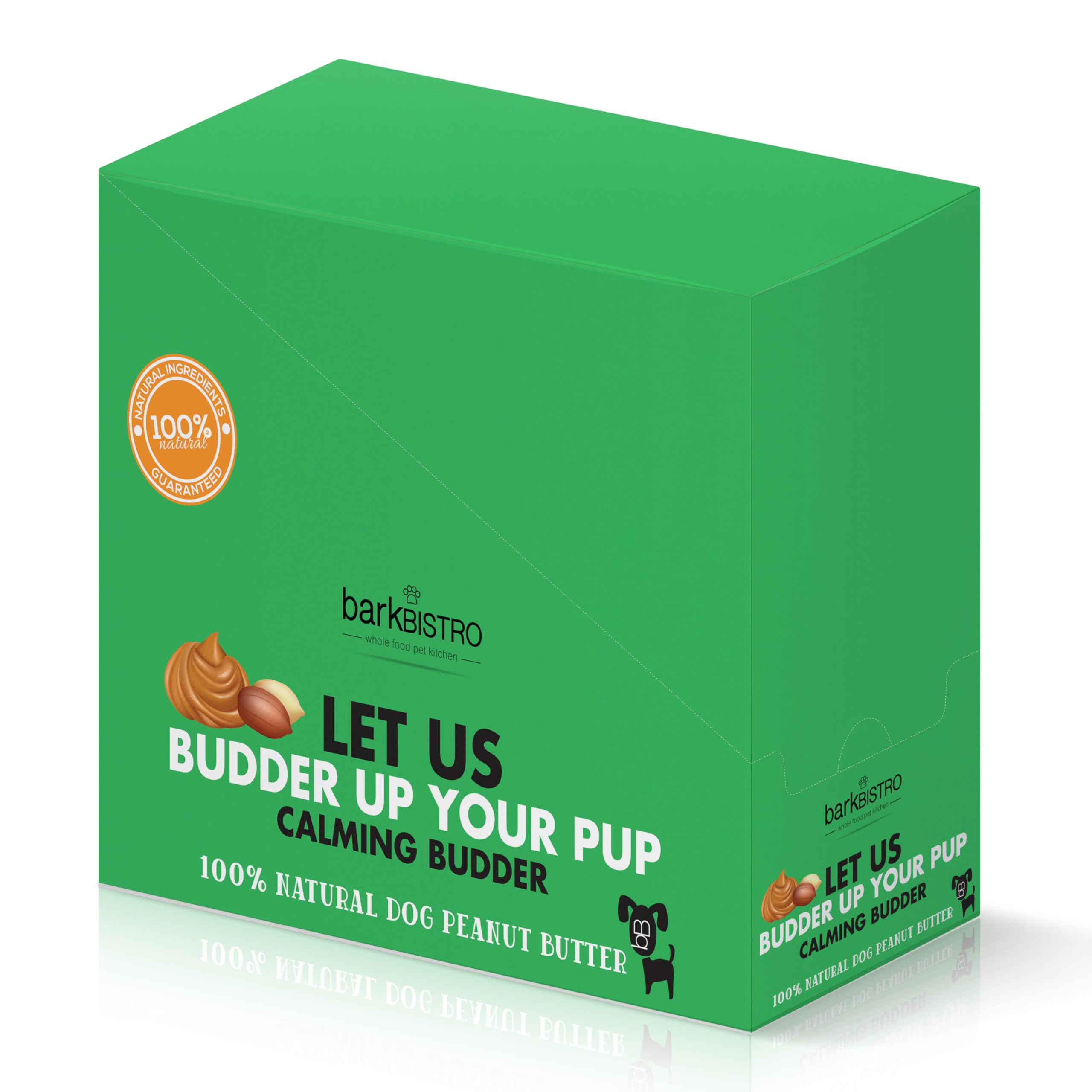 Buddy Budder peanut butter treats close-up, creamy texture dogs love for enrichment.