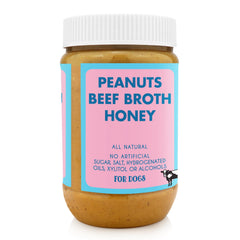 Buddy Budder three-ingredient peanut butter for dogs, minimal ingredients.