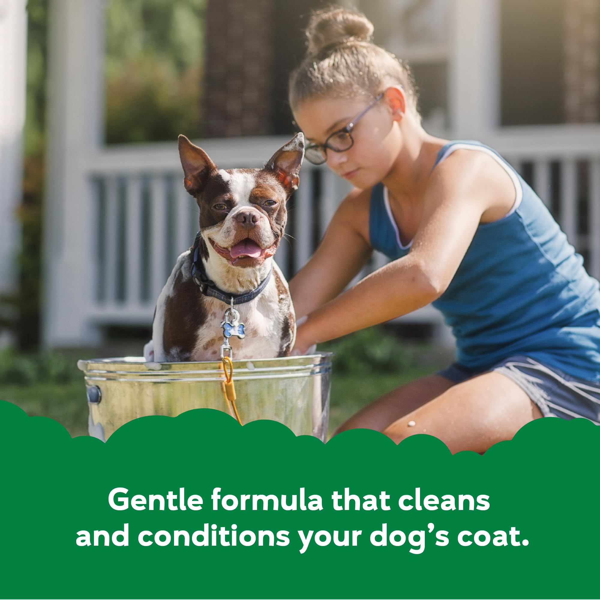 Buddy Grooming Wash bottle back label showing ingredients and usage