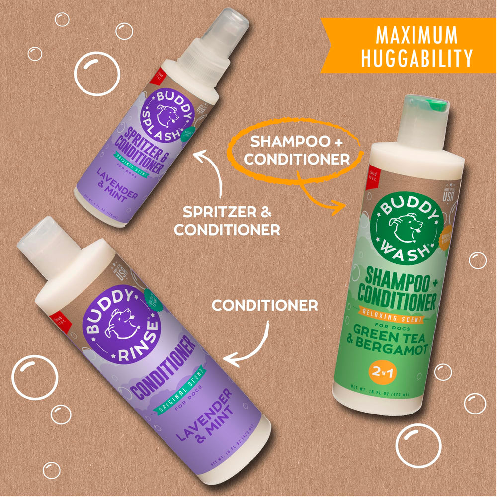 Buddy Grooming Wash on shelf suggests easy storage