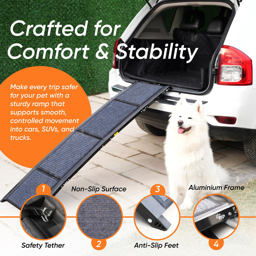 Buddy Ramp safety latches enable secure setup before travel