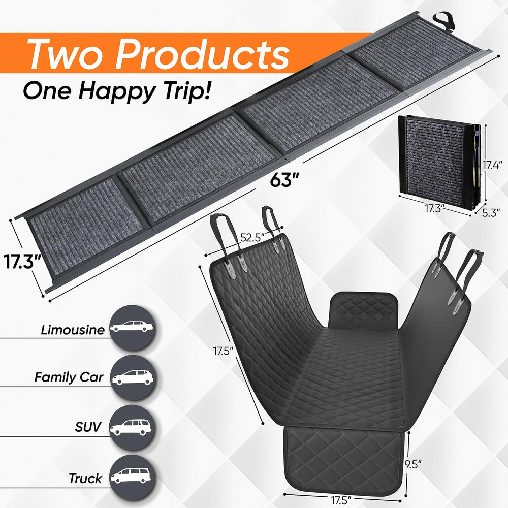 Buddy Ramp waterproof 57-inch back seat cover protects seats from mud