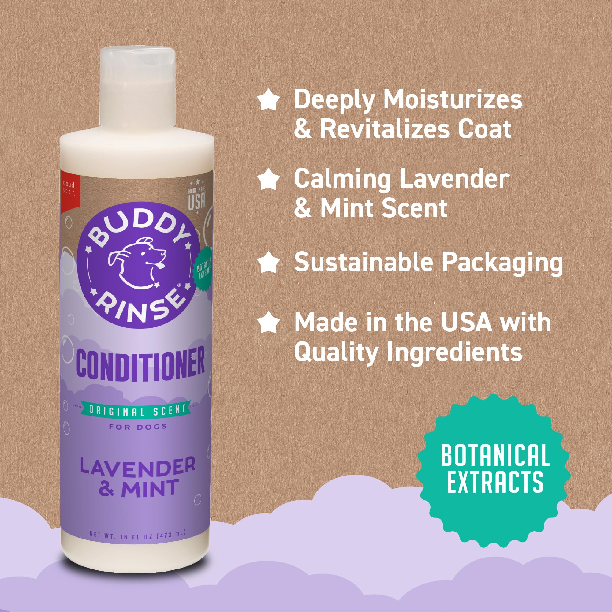 Buddy Rinse made in USA label signals quality and trusted sourcing.