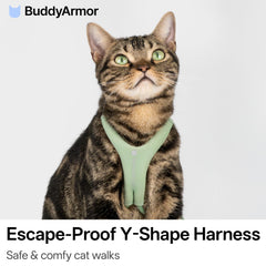 BuddyArmor escape-proof Y Shape harness side view shows adjustable fit.