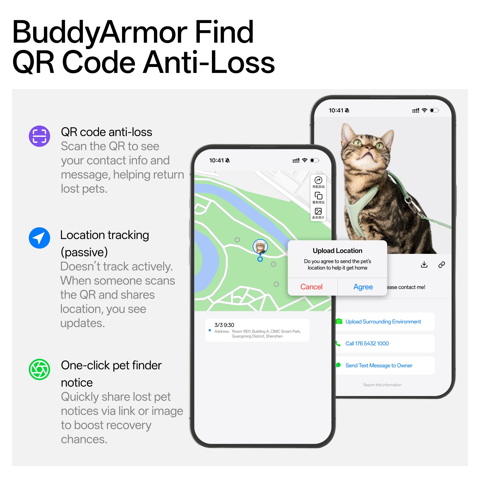 BuddyArmor padded neck and chest straps enhance comfort during walks