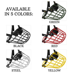 Budkas pitbull muzzle adjustable leather straps for a customizable fit.