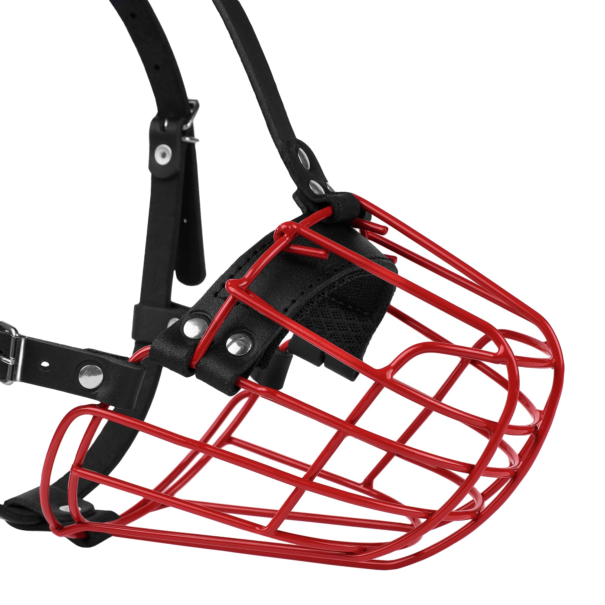 Budkas pitbull muzzle durable construction for long lasting use.