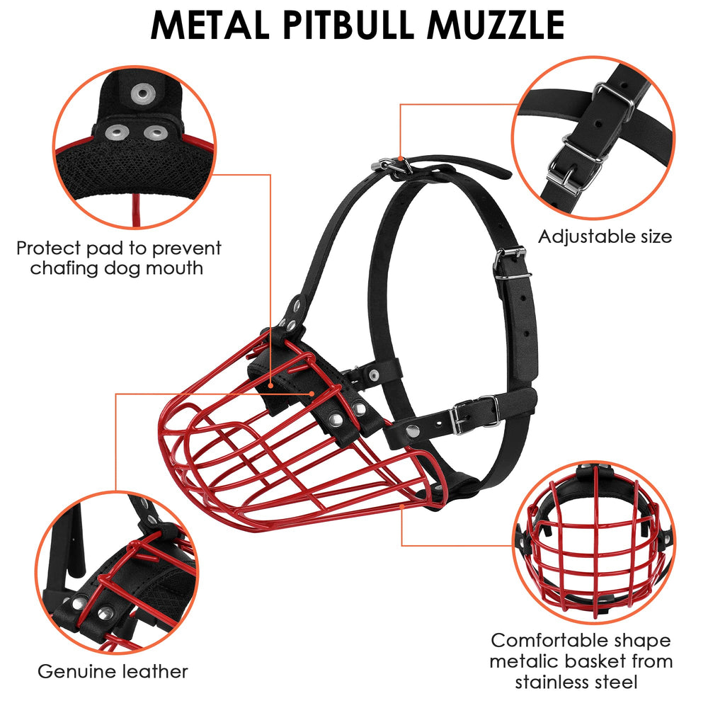 Budkas pitbull muzzle leather color options black for style and function.