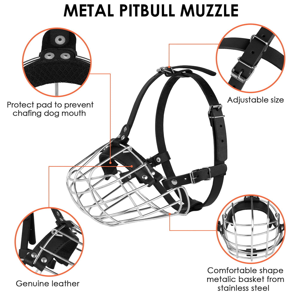 BUDKAS Pitbull muzzle leather strap dark brown enhances style and fit.