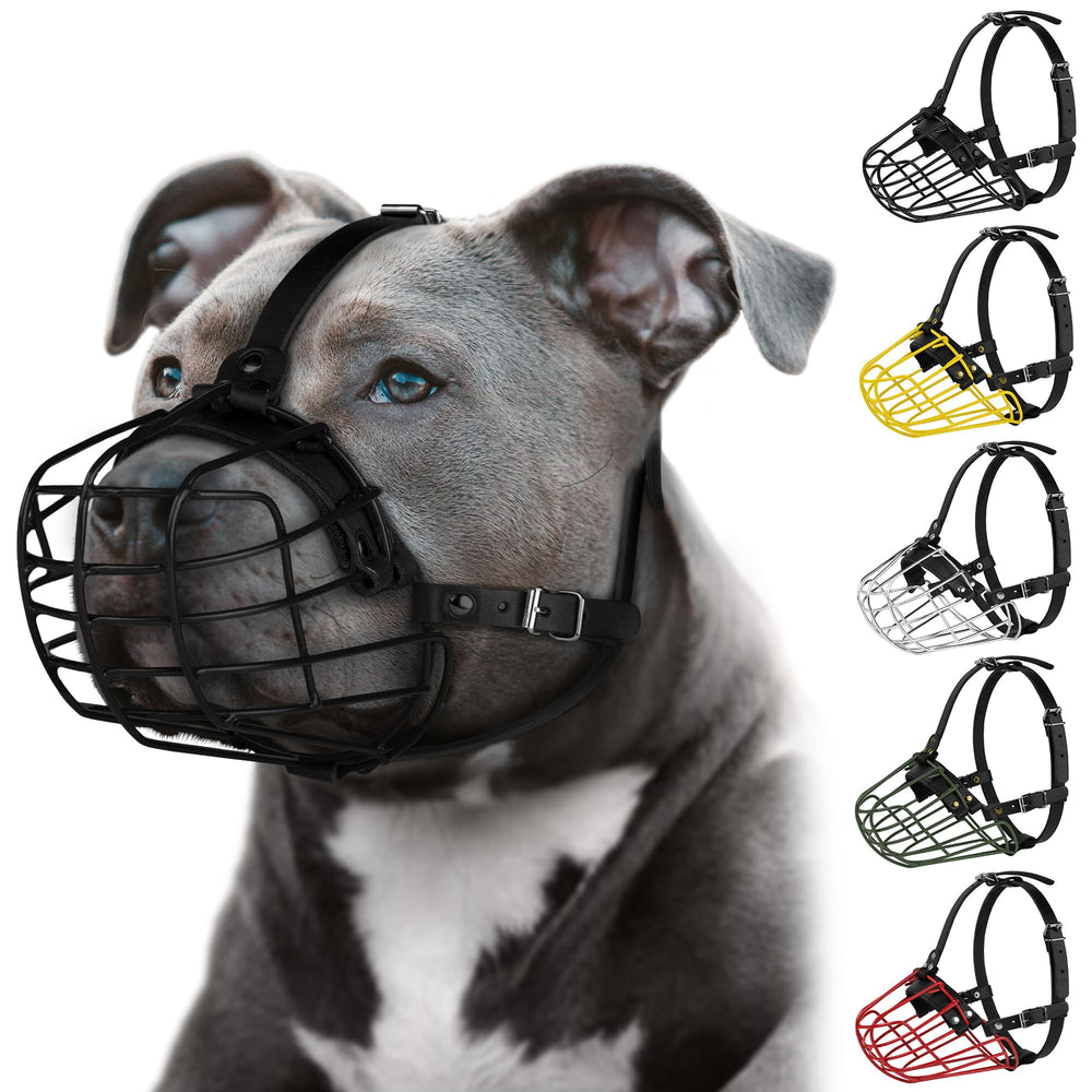 Budkas Pitbull Muzzle suited for Amstaff and large breeds.