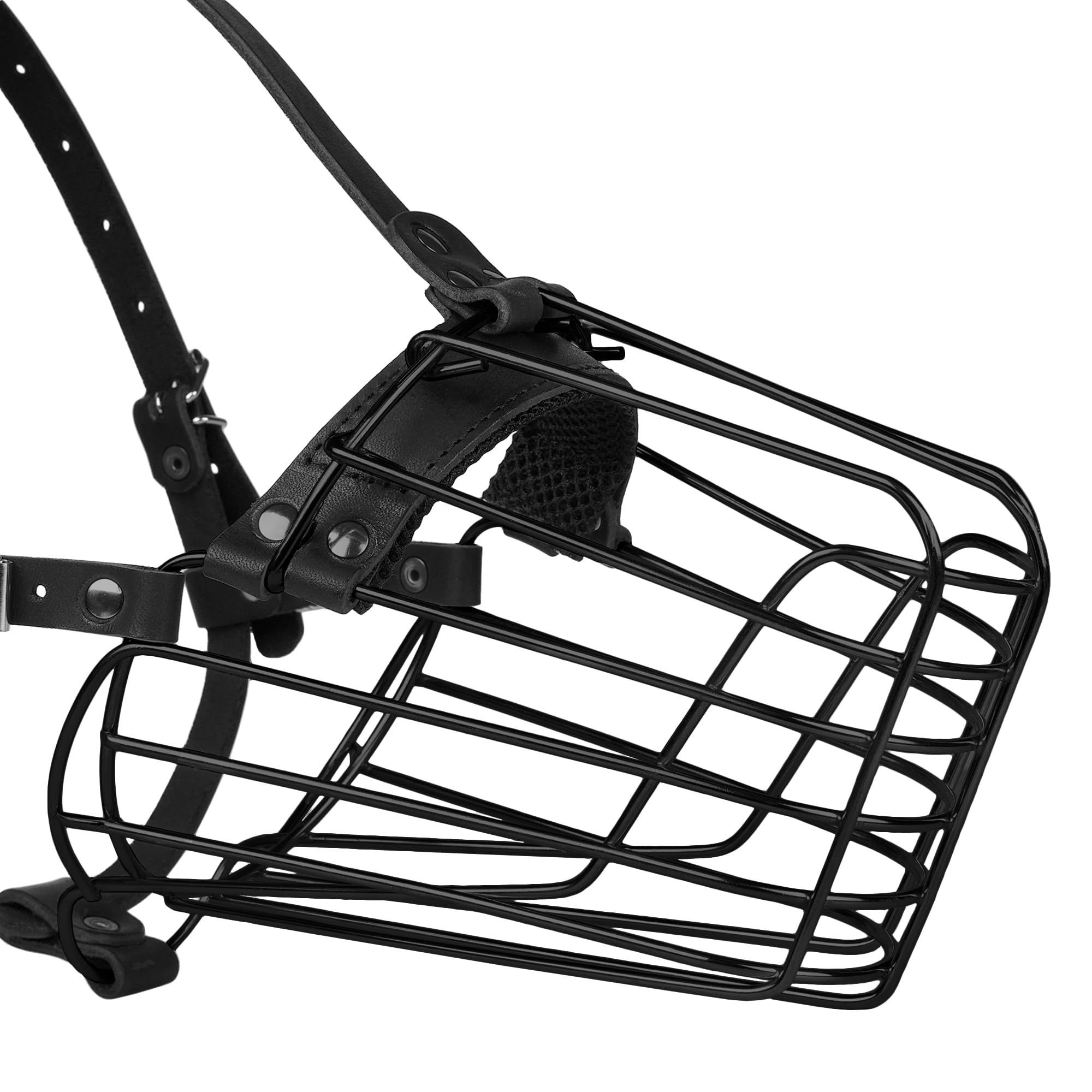 BUDKAS Ventilated Muzzle: airy basket aids cooling.