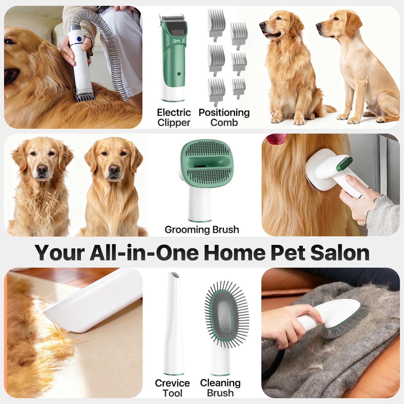 Buenkee 2L dustbin design for longer grooming sessions without frequent empties