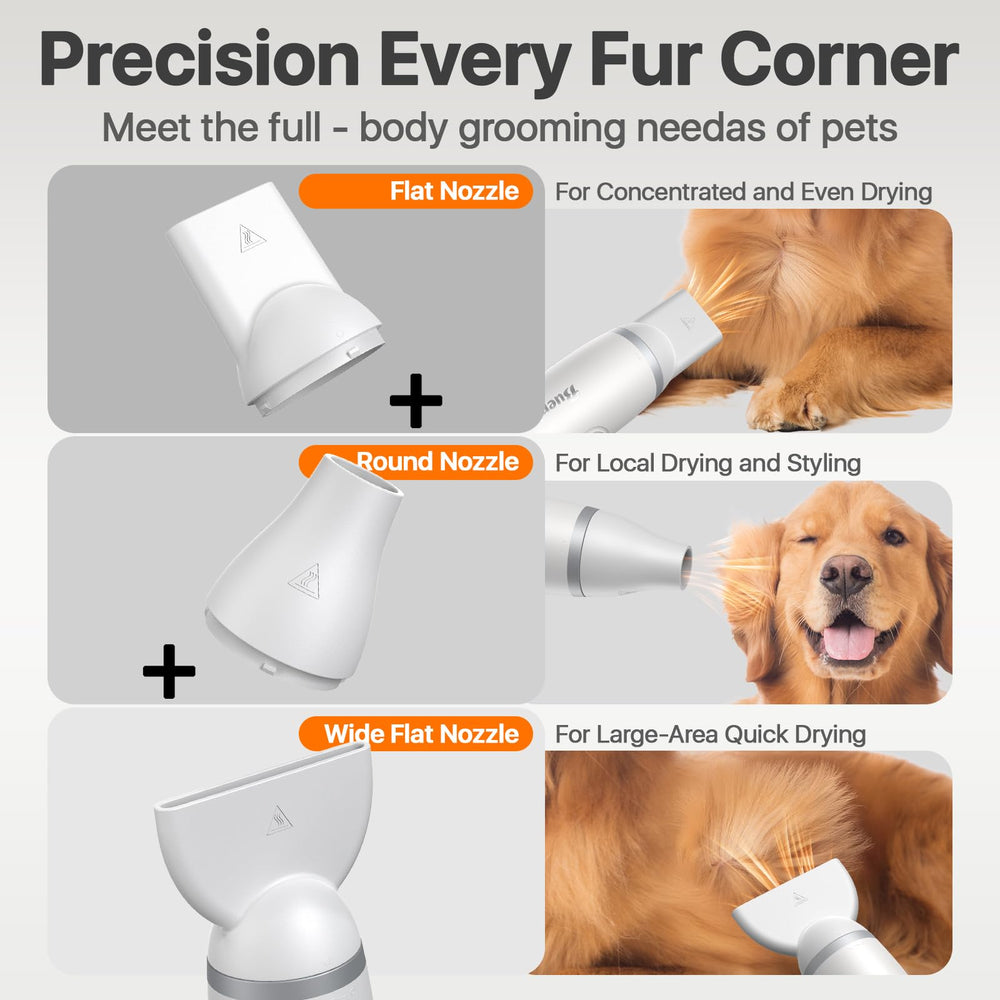 Buenkee compact, travel-ready pet dryer fits in a bag