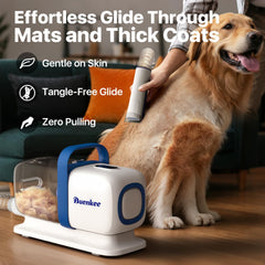 Buenkee dog grooming kit deshedding brush reduces loose hairs during grooming