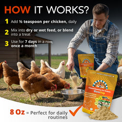 Buff Clucks WormStop measuring scoop for precise portions